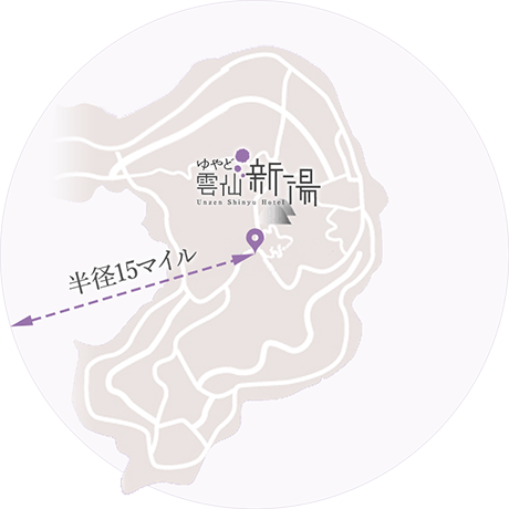 半径15マイル（略地図）